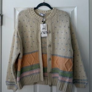 Cozy Multicolor Knit Cardigan!Nwt